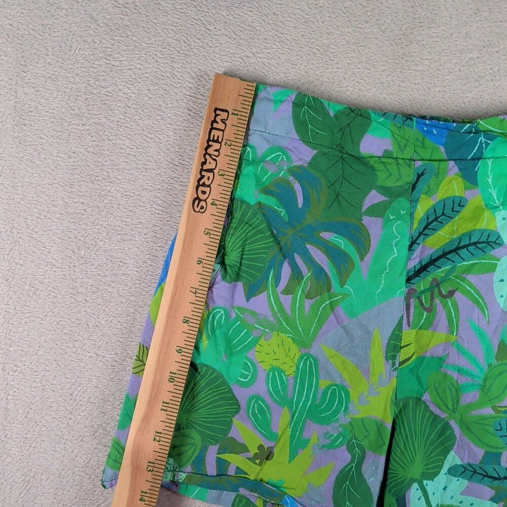 Vilagallo Sandra Short Size 10-12 Euro 42 Jungle Snake Print Cotton Spain Pocket - Picture 5 of 11